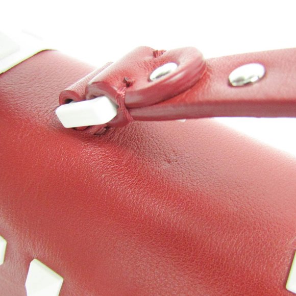VALENTINO GARAVANI Red Leather Shoulder Bag - Picture 8 of 16